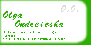 olga ondreicska business card